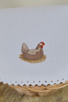 Serwetka do koszyczka WIĄZANA duża BAZIE + GRATIS