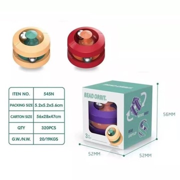 Fidget Antystresowy - Bead Orbit - RÓŻOWA