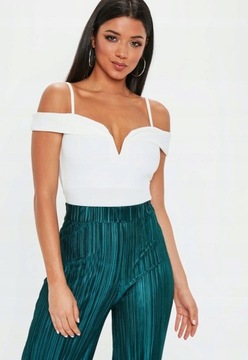 MISSGUIDED BIAŁE BODY RAMIĄCZKA 34