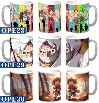 КРУЖКА One Piece Луффи Зоро Санджи Нами Эйс Подарок ИМЯ БЕСПЛАТНЫЙ КАРТОН 330М