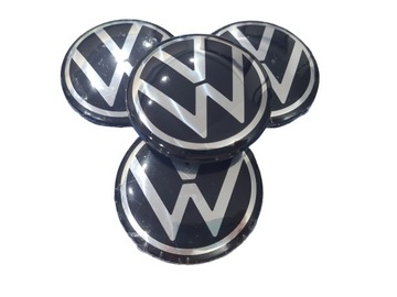 Dekielki do VW 66 mm Black - Silver