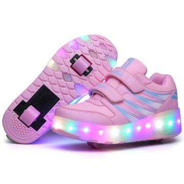 Dziecięce Buty Rolkowe LED Trampki USB Kids Gift