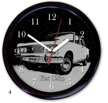 настенные часы Fiat 126p 125p сирена Trabant эмблема PRL бесшумный механизм