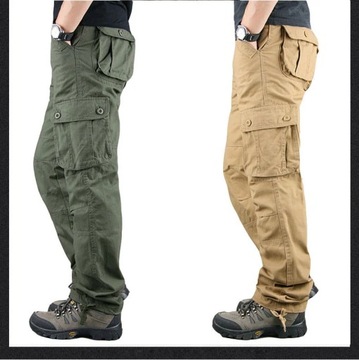 Spring Autumn Men's Cargo Pants Casual Multi Pocke