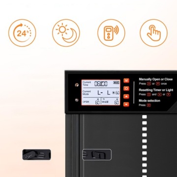 АВТОМАТИЧЕСКАЯ ДВЕРЬ ПТИЧНИКА С ДАТЧИКОМ СВЕТА ПРИВЕЛО ДИСПЛЕЙ ДИСТАНЦИОННОГО УПРАВЛЕНИЯ