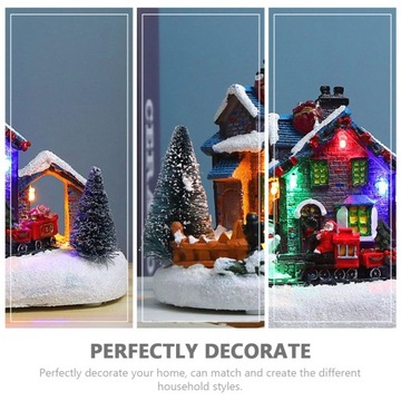 ŚWIECĄCE OZDOBANIA WYKOŃCZENIA ŚWIĄTECZNEJ WIOSKI