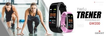 SMARTBAND GIEWONT ЧЕРНЫЙ GW200-4 + РОЗОВЫЙ РЕМЕНЬ