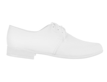 BIAŁE TŁOCZONE BUTY KOMUNIJNE CHŁOPIĘCE PL r 37