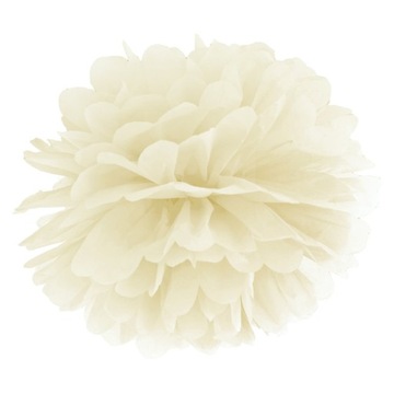 Pompon dekoracyjny Kremowy 35cm