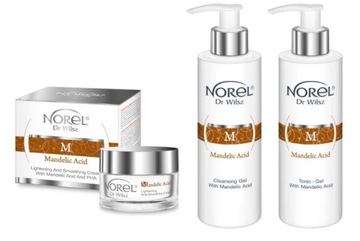 NOREL ZESTAW ACID ROZJAŚNIAJĄCO-WYGŁADZAJĄCY Krem+Tonik+Żel Myjący