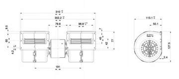 DMUCHAWA WENTYLATOR SPAL 220001 008-B4602 NOWA 12V