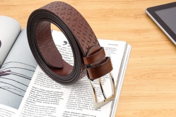 ДЛИННЫЙ КОЖАНЫЙ Ремень для брюк КОРИЧНЕВЫЙ 155см Classic