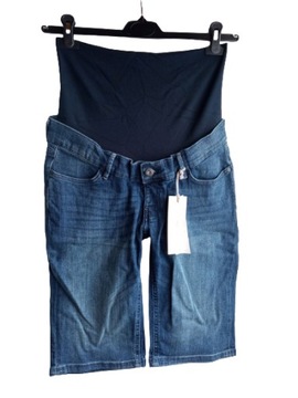 NOPPIES_CIĄŻOWE SPODENKI SZORTY JEANSOWE_W27, M