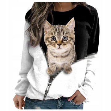Bluza Dresowa 3D z Kota Comfortable Sweatshirt