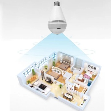 СКРЫТАЯ IP-КАМЕРА ЛАМПОЧКА 360 WIFI HD