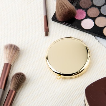 Lusterko okrągłe złote z grawerem PREZENT NA DZIEŃ NAUCZYCIELA