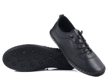 Buty damskie skórzane czarne miękkie wygodne Izzi 0005-1622 37