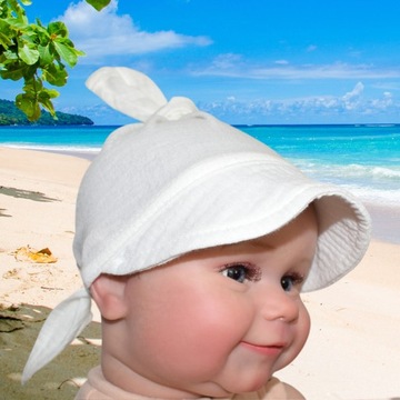 ДЕТСКИЙ ШАРФ, платок-солнце, бейсболка из МУСЛИНА.