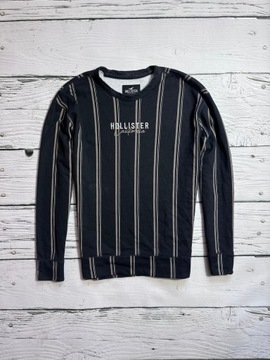 HOLLISTER OLDSCHOOL SUPER BLUZA MĘSKA W PASKI CREWNECK