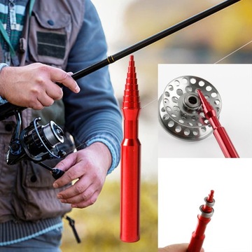 Инструмент для ремонта рыболовной катушки Прочный, прочный, портативный для дома и улицы, красный