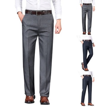 Streetwear Fashion Men Solid Slim Suit Pants Korea