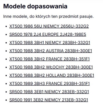 Подшипник распределительного вала Yamaha XT500 (86-89)