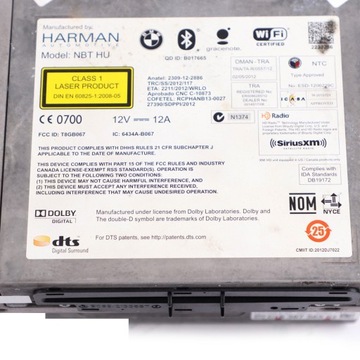BMW F10 F20 F22 F30 RÁDIO NAVIGACE 9387565