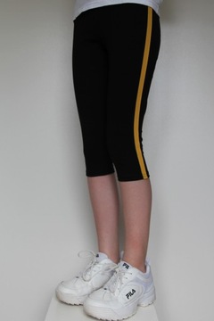 Леггинсы 3/4, Рыбацкие леггинсы, Полосы, размер 140, размер 110-158