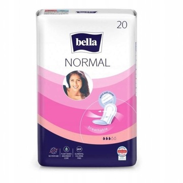 Podpaska Podpaski Bella Normal bez skrzydełek 20 sztuk