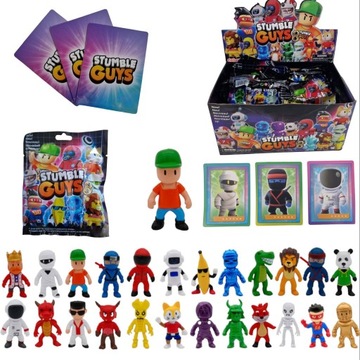STUMBLE GUYS SASZETKA NIESPODZIANKA FIGURKA + 3 KARTY ZESTAW KOLEKCJONERSKI