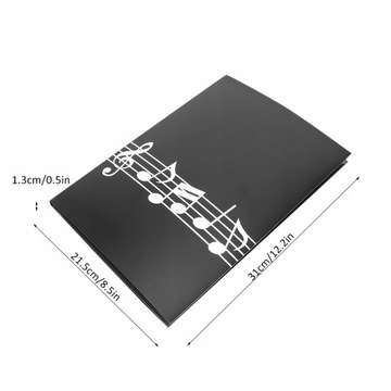 Folder nutowy A4 6 stron muzyka fortepianowa