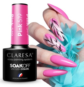CLARESA LAKIER HYBRYDOWY PINK 519