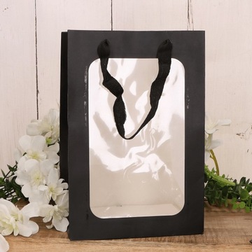 Torba na kwiaty czarna 20x16x30