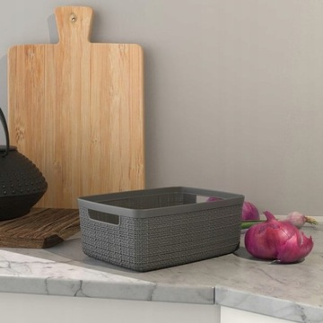 ИЗОГНУТАЯ ДЖУТОВАЯ КОРЗИНА ГРАФИТОВАЯ КОРЗИНА