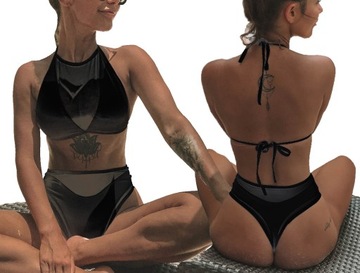 STRÓJ KĄPIELOWY BIKINI SIATECZKA BRAZYLIJSKI SX L