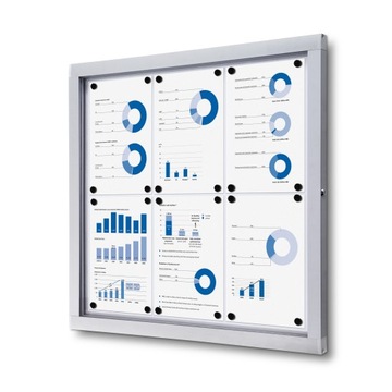 Zewnętrzna gablota ogłoszeniowa 6xA4 Tablica informacyjna magnetyczna