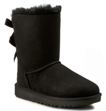 UGG ŚNIEGOWCE DAMSKIE SKÓRZANE CZARNE 41 1ŻoA