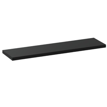 PÓŁKA ŚCIENNA WISZĄCA 60 CM CZARNA + NIEWIDOCZNY WSPRONIK PÓŁKI - styl loft