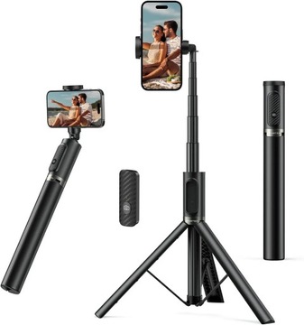 Uchwyt tripod SELFIE STICK ATUMTEK 140cm CZARNY (1011)