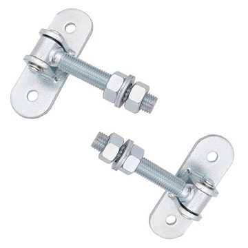 2X ZAWIAS BRAMOWY WKRĘCANY REGULOWANY M12 FURTKI BRAMY 90x30x3 Z PODSTAWĄ