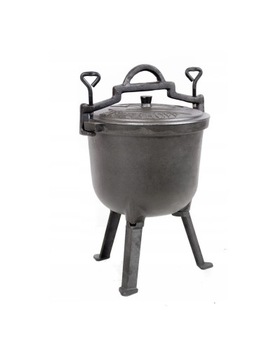 Отдельностоящий казан ЧУГУННЫЙ Hunting Pot 8л Meyerhoff - Эмалированный