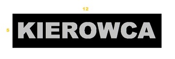 Naszywka Emblemat KIEROWCA 5x12 cm