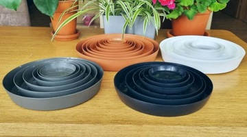 Podstawka pod doniczkę okrągła Lofly BIAŁA 15cm