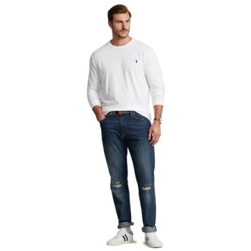 -45% POLO RALPH LAUREN LONGSLEEVE MĘSKI CUSTOM SLIM BIAŁY L