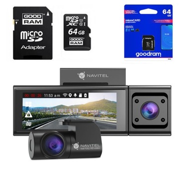 Wideorejestrator przód tył 3w1 NAVITEL RC3 PRO 64G