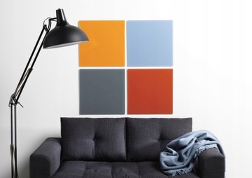 LAZUROWA Szklana TABLICA MAGNETYCZNA 45x45 cm NAGA