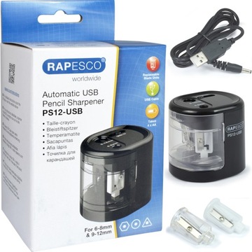 Точилка электрическая черная RAPESCO USB автомат