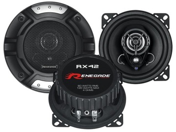 Renegade RX42 głośniki samochodowe 10cm / 100mm 2 drożne + maskownice