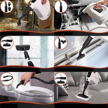 Parownica Ręczna Do Domu Zestaw 11 Akcesoriów Sofa Auto SXHY Przenośny