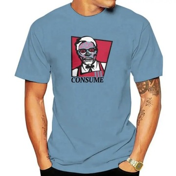Mens KFC They Live NoveltyTees Unisex cotton T-Shirt Koszulka